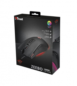 Trust GXT 121 Zeebo Gaming optikai egér fekete (23091)