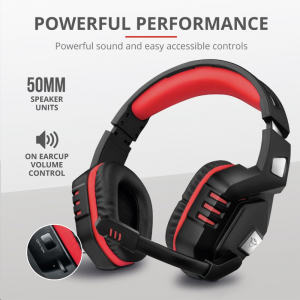 Trust GXT 390 Juga wireless gamer headset  fekete-piros (23378)