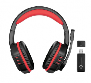 Trust GXT 390 Juga wireless gamer headset  fekete-piros (23378)