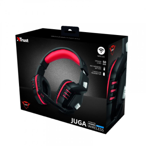 Trust GXT 390 Juga wireless gamer headset  fekete-piros (23378)