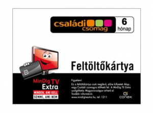 MinDigTV Extra feltöltőkártya családi 6 hó (5999884828181)