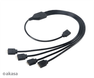 Akasa RGB LED elosztó- és hosszabbító kábel 50cm (AK-CBLD04-50BK)