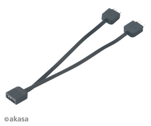 Akasa Addressable RGB LED elosztó kábel 12cm (AK-CBLD08-12BK)
