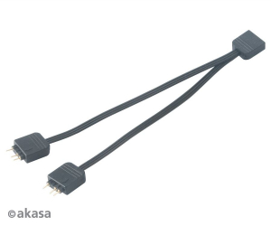 Akasa Addressable RGB LED elosztó kábel 12cm (AK-CBLD08-12BK)