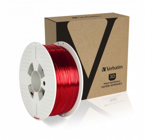 Verbatim PET-G filament 1.75mm, 1kg áttetsző piros (55054)