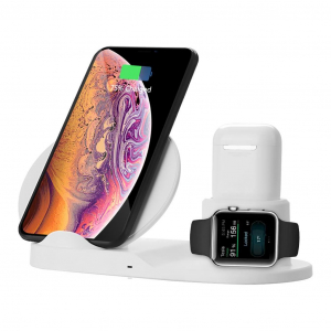 Xprotector 3in1 Qi töltő állomás iPhone, Watch, Airpods fehér színű (118517)