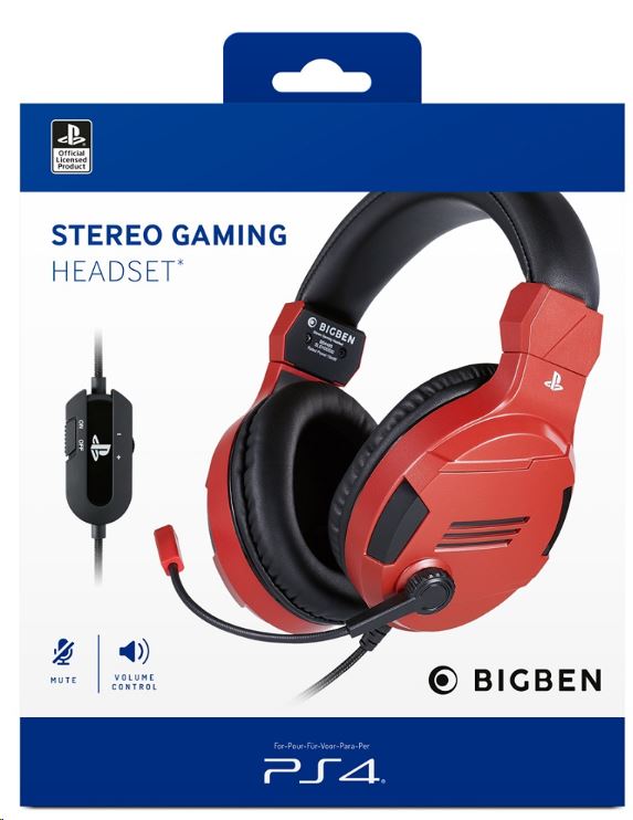 BigBen Stereo Gaming Headset V3 piros (2806205) 