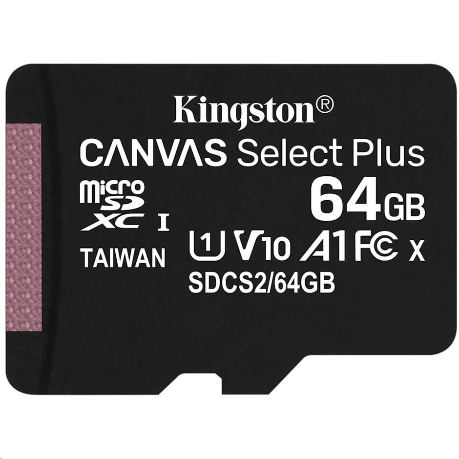 64GB microSDXC Kingston Canvas Select Plus CL10 memóriakártya (SDCS2/64GBSP)