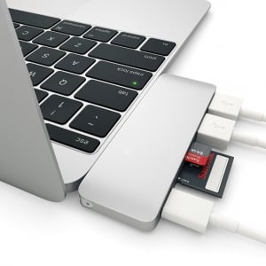 Satechi USB Type-C USB HUB / kártyaolvasó ezüst (ST-TCUPS)