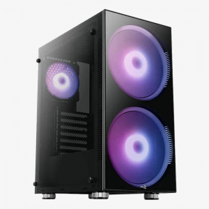 Aerocool Python táp nélküli ablakos ház fekete (AEROPGSPYTHON-G-BKRG)