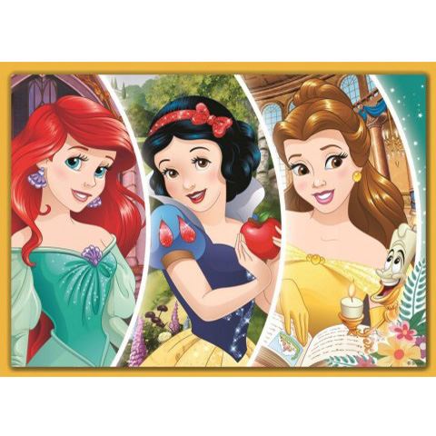 Trefl Disney Hercegnők: Mesebeli barátság 4 az 1-ben puzzle (34309)