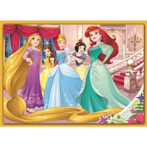 Trefl Disney Hercegnők: Mesebeli barátság 4 az 1-ben puzzle (34309)