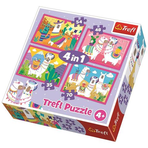 Trefl Láma vakációja 4 az 1-ben puzzle (34322)