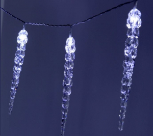 IRIS Jégcsap alakú S2 szabványos/hideg fehér/120db LED-es/napelemes fénydekoráció  (044-14)