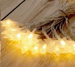 IRIS Csillag alakú fix fényű/6m/meleg fehér/10db LED-es USB-s fénydekoráció  (152-06)