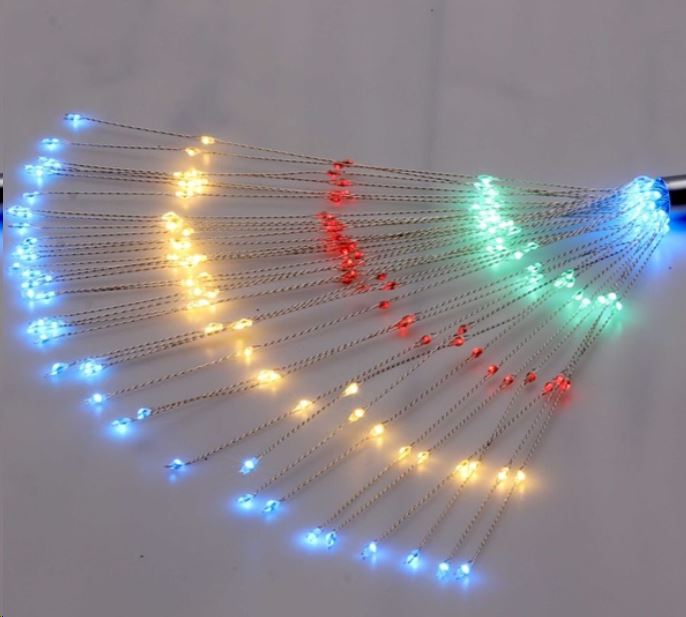 IRIS Tűzijáték stílusú fix fényű IPX3 szabványos/több színű/200db LED-es/napelemes fénydekoráció  (250-02)