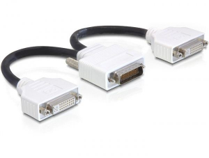 Delock DL65281 DMS-59 male -> 2 x DVI 24+5 female 20 cm adapter