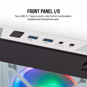 Corsair iCUE 465X RGB táp nélküli ablakos ház fehér (CC-9011189-WW)