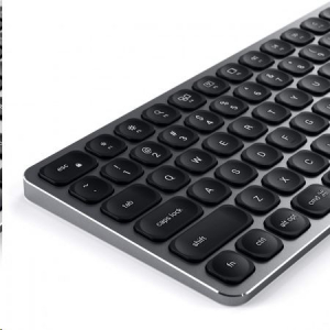 Satechi Aluminum Bluetooth vezeték nélküli billentyűzet Mac-hez (USA lokalizáció) asztroszürke (ST-AMBKM)