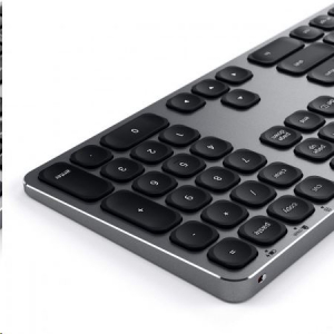 Satechi Aluminum Bluetooth vezeték nélküli billentyűzet Mac-hez (USA lokalizáció) asztroszürke (ST-AMBKM)