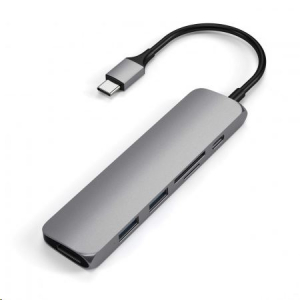 Satechi TYPE-C Slim Multimedia Adapter V2 asztroszürke (ST-SCMA2M)