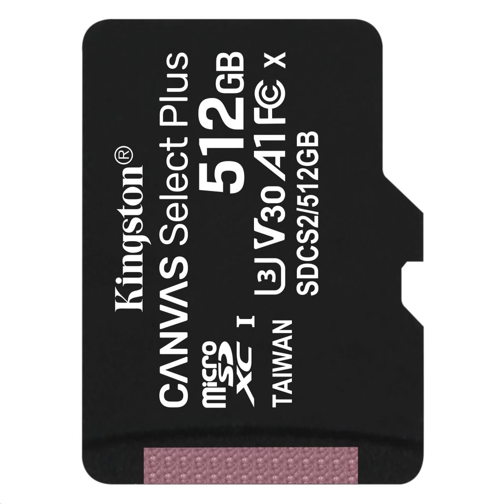 512GB microSDXC Kingston Canvas Select Plus CL10 memóriakártya (SDCS2/512GBSP)