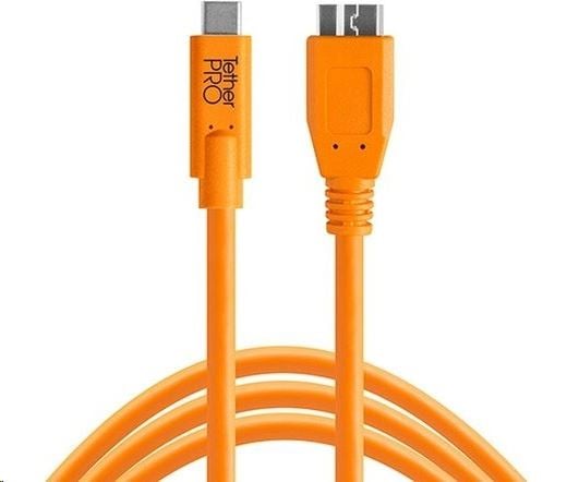 Tether Tools TetherPro USB-C -> 3.0 Micro-B 4.6m kábel narancssárga (CUC3315-ORG)