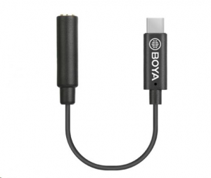 Boya Audio BY-K4 3.5mm TRS jack lengő aljzat -> USB Type-C átalakító kábel 6cm