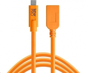 Tether Tools TetherPro USB-C -> USB aljzat adapter 4.6m hosszabbító kábel narancssárga (CUCA415-ORG)