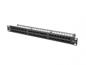 Lanberg Patch panel CAT6 UTP 48 PORT 1U 19" fekete (PPU6-1048-B)