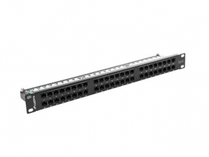 Lanberg Patch panel CAT6 UTP 48 PORT 1U 19" fekete (PPU6-1048-B)