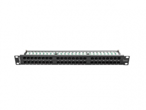 Lanberg Patch panel CAT6 UTP 48 PORT 1U 19" fekete (PPU6-1048-B)