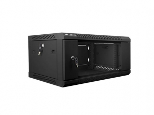 Lanberg 4U 19" fali rack szekrény 600x450mm fekete (WF01-6404-10B)