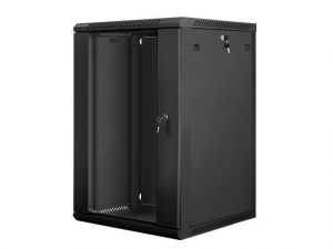 Lanberg 18U 19" fali rack szekr&eacute;ny 600x600mm fekete (WF01-6618-10B)