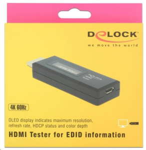 Delock HDMI tesztelő az EDID információhoz OLED kijelzővel (63327)