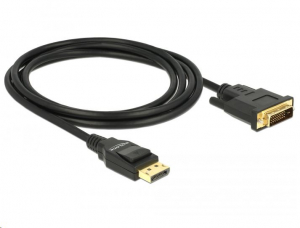 Delock Displayport 1.2 apa > DVI 24+1 apa passzív 2 m kábel fekete (85313)