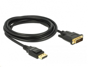 Delock Displayport 1.2 apa > DVI 24+1 apa passzív 3 m kábel fekete (85314)