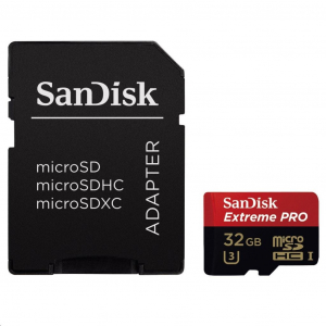 32GB microSDHC Sandisk Extreme Pro CL10 U3 + adapter (SDSDQXP-032G-G46A)