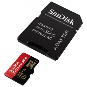32GB microSDHC Sandisk Extreme Pro CL10 U3 + adapter (SDSDQXP-032G-G46A)