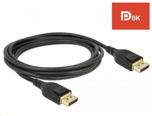 Delock DisplayPort kábel 8K 60 Hz 2 m DP 8K tanúsítvánnyal (85660)