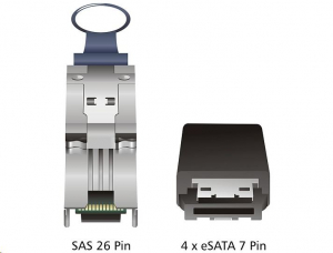 Delock mini SAS 26 tűs - 4db eSATA kábel (SFF 8088 - 4db eSATA) 1m (83064)