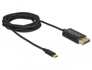 Delock USB-C koax kábel DisplayPort-hoz (DP Alt Mode) 2 m fekete (83710)