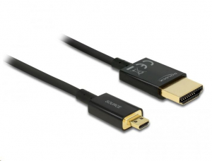 Delock Nagysebességű HDMI-kábel Ethernettel - HDMI-A-csatlakozó > HDMI Micro-D-csatlakozó 3m (84784)