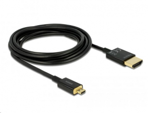 Delock Nagysebességű HDMI-kábel Ethernettel - HDMI-A-csatlakozó > HDMI Micro-D-csatlakozó 3m (84784)