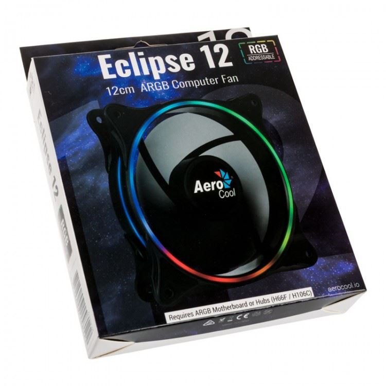 Aerocool Eclipse ház hűtő 12cm RGB LED (ACF3-EL10217.11)