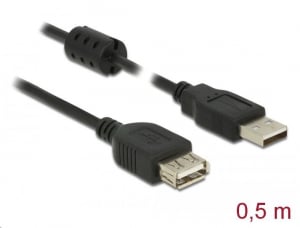 Delock USB 2.0-s bővítőkábel A-típusú csatlakozó > USB 2.0-s, A-típusú csatlakozó 0.5m (84882)