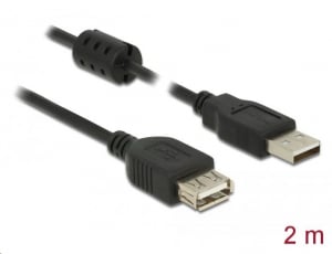 Delock USB 2.0-s bővítőkábel A-típusú csatlakozó > USB 2.0-s, A-típusú csatlakozó 2m (84885)