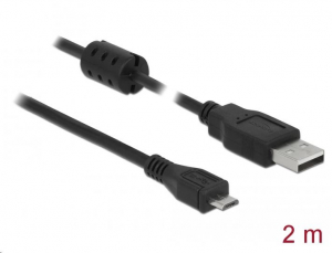 Delock USB 2.0-s kábel A-típusú csatlakozó > USB 2.0 Micro-B csatlakozó 2,0 m fekete (84903)