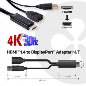 CLUB3D HDMI - Displayport adapter (CAC-2330)