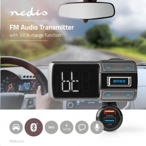 Nedis CATR101BK autós Bluetooth FM-adókészülék